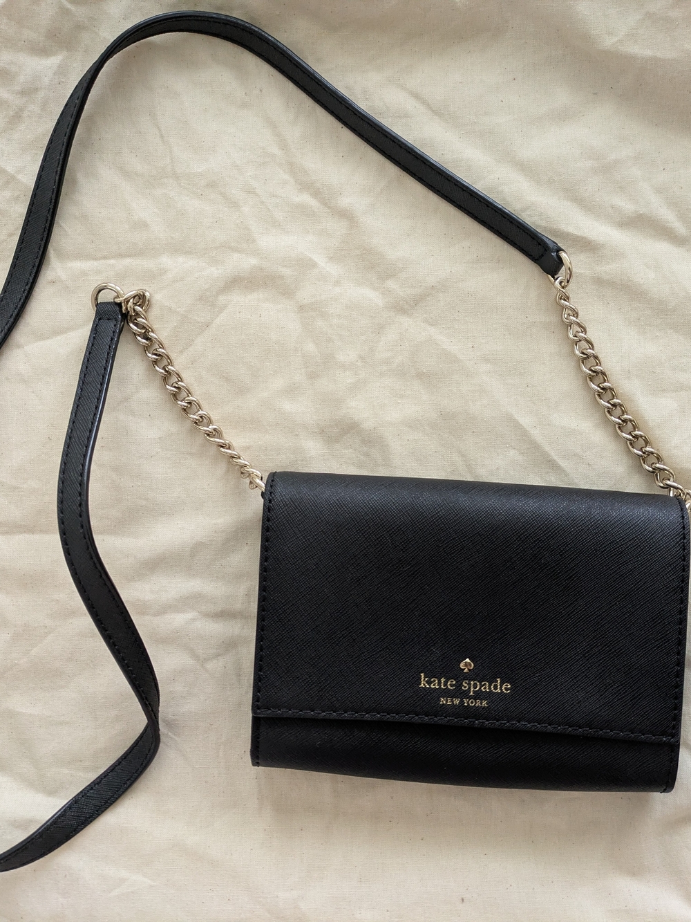 kate spade Leather Chain Crossbody Wallet
